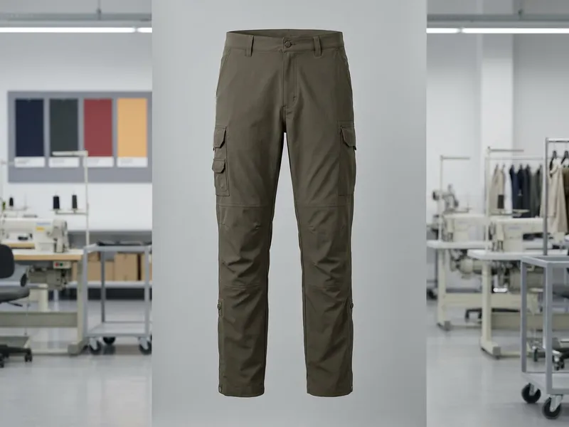 Blank fishing pants, no logo, no print, neutral background